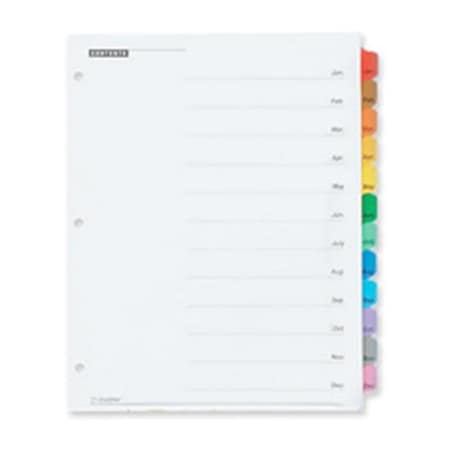 Cardinal Brands Cardinal Brands- Inc CRD60313 One Step Index System- Monthly- Jan-Dec- 12-Tab- Clear CRD60313